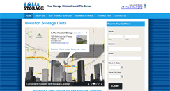 Desktop Screenshot of a-aaahoustonstorage.com